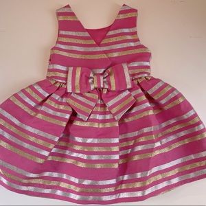 Gymboree Pink Striped Party/Holiday Dress